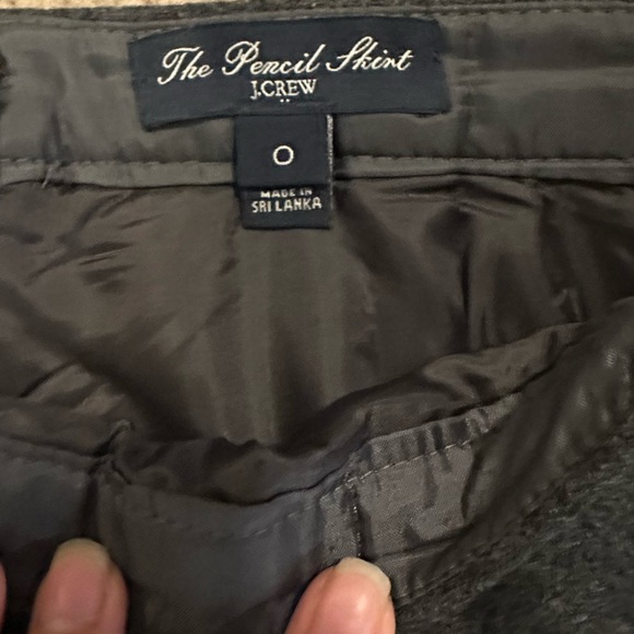 J.Crew The Pencil Asymmetrical Zipper Wool Blend Skirt - Picture 7 of 7